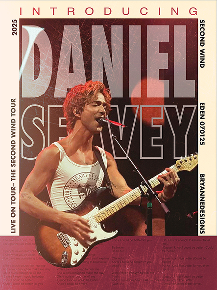 Introducing Daniel Seavey Poster showing an image that has been manipulated to be cutting out from the background