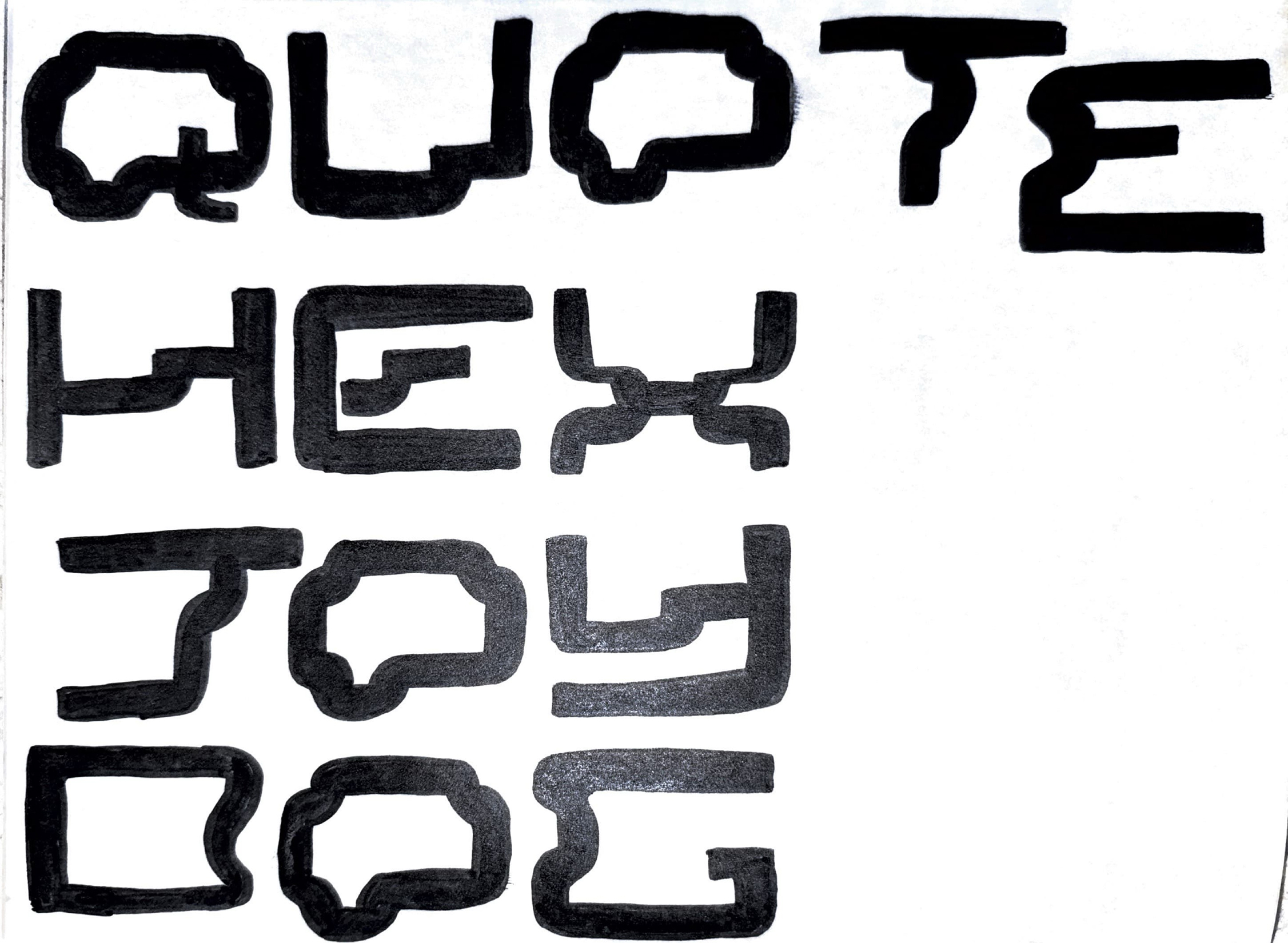 Image that reads "Quote Hex Joy Dog in a fun type